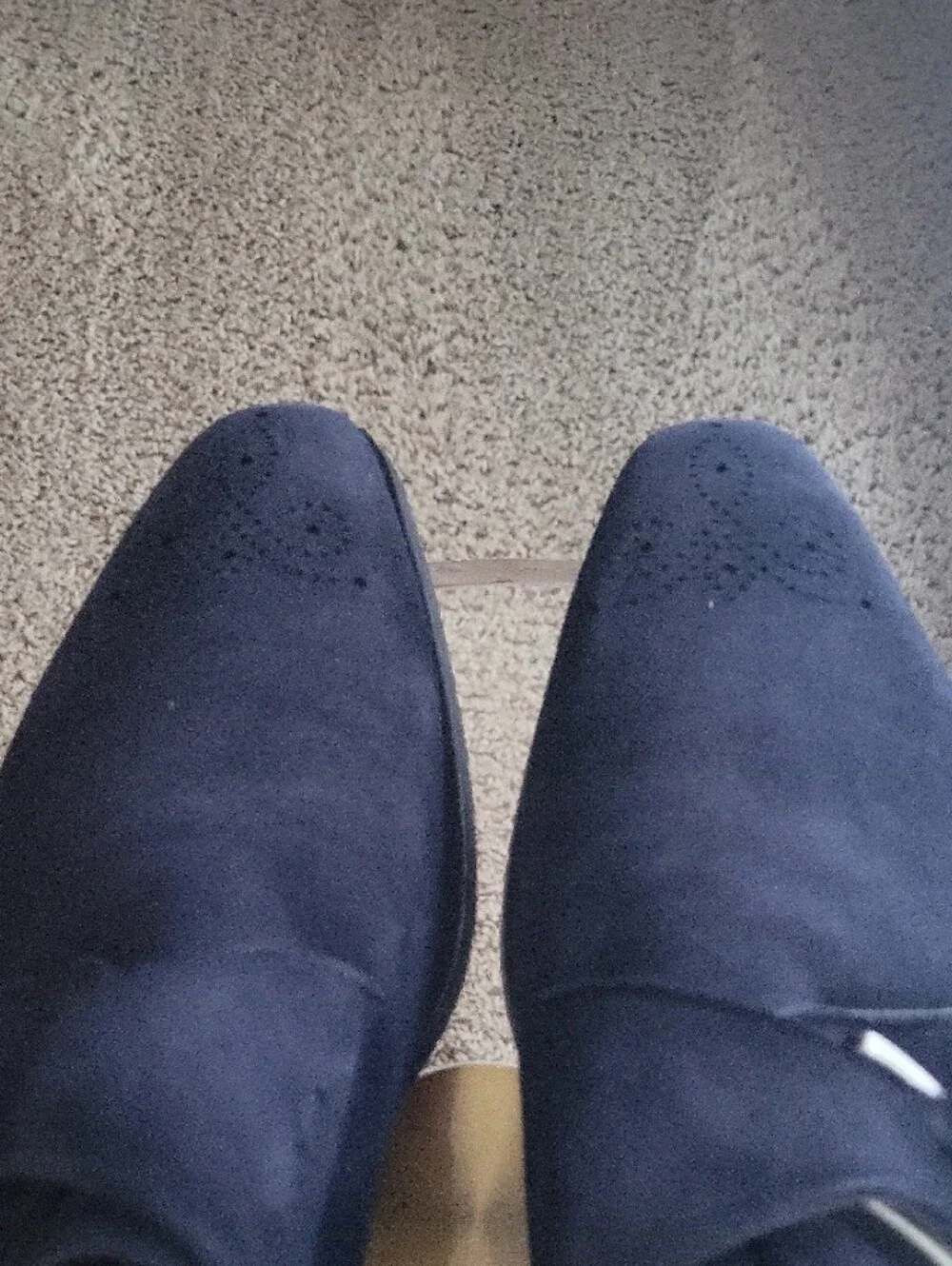 Magnanni Navy Suede Single Monk Strap Oxfords